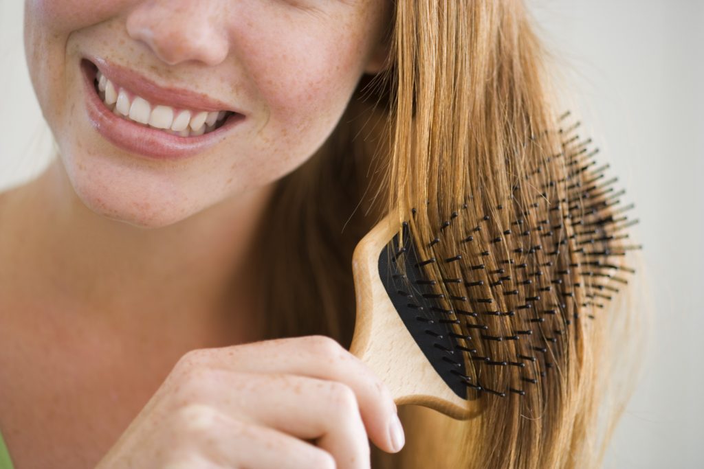 Use a soft brush to comb