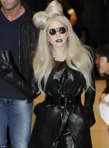 Lady Gaga Visible Hair Extensions